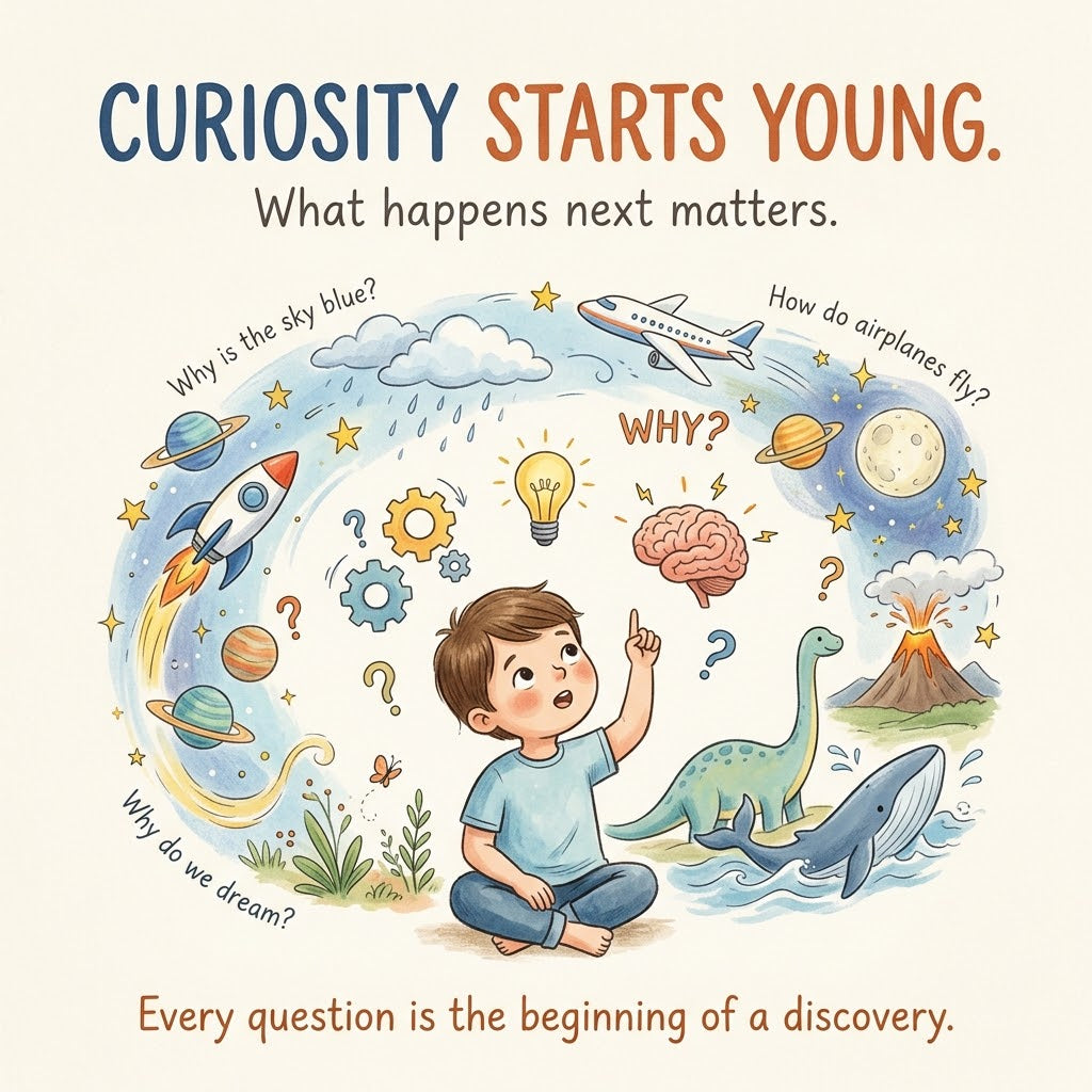 CURIOSITY STARTS YOUNG. WHAT HAPPENS NEXT MATTERS.